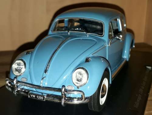 VW Beetle Die Cast Model  Sc 1/24 Top Make WhiteBox  New in Display Box G/Teed - In Stock