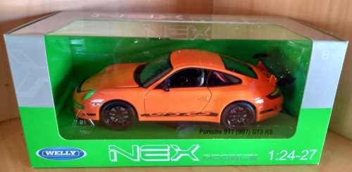 Porsche 911 (997) GT3 RS D/Cast Model Sc 1/24  WELLY NEX  New in D/Box Gteed In Stock