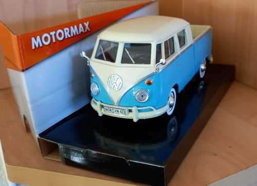 T1 Volkswagen  Kombi Fleetline D/Cab Pickup D/Cast Sc 1/24 MOTORMAX-New D/Box
