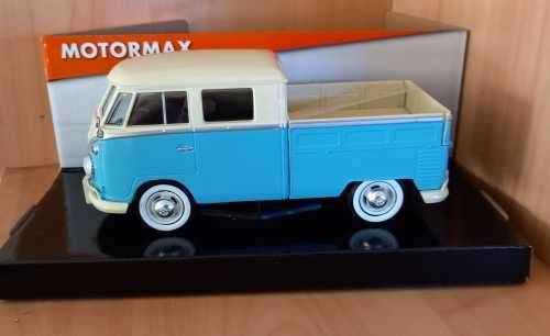 T1 Volkswagen  Kombi Fleetline D/Cab Pickup D/Cast Sc 1/24 MOTORMAX-New D/Box