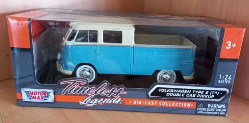 T1 Volkswagen  Kombi Fleetline D/Cab Pickup D/Cast Sc 1/24 MOTORMAX-New D/Box