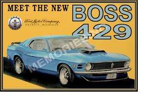 XMas Special.Metal Sign of the Boss Mustang Fast Back