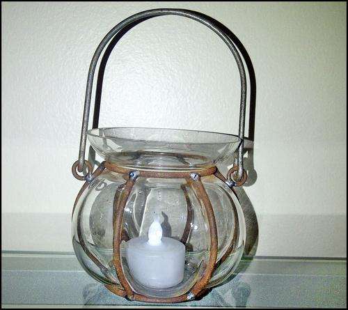 Blown Glass and metal.                                   Please look at description.