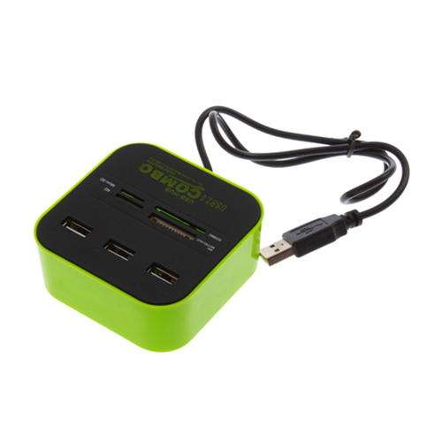 3 Port USB 2.0 HUB with Multi-card Reader