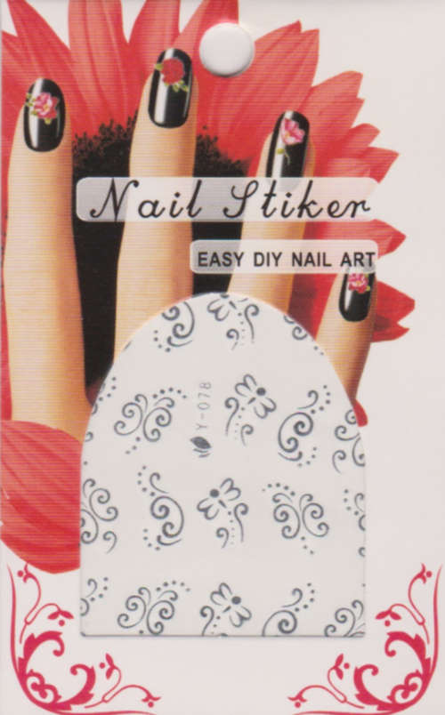 Silver Water Nail Decals