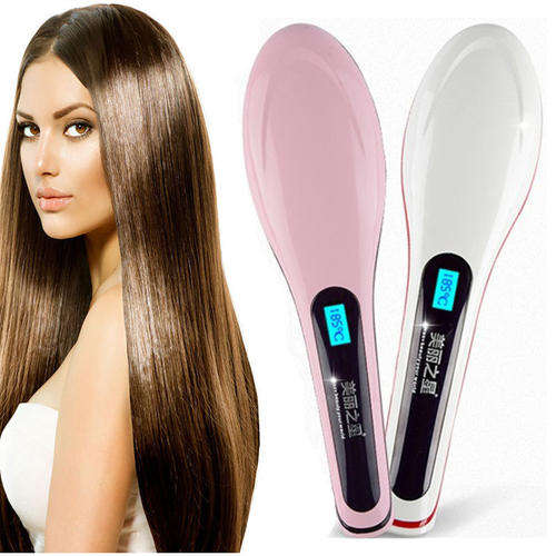 Hair straightener brush