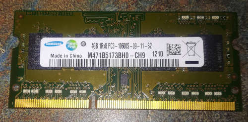 Samsung 4GB PC3-10600S DDR3 1333mhz 204Pin SODIMM Laptop RAM Memory