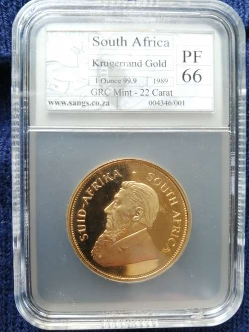 RARE 1989 Gold Reef City Mint Kruger Rand