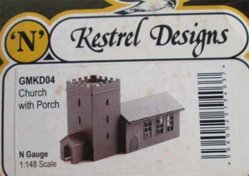 GAUGEMASTER - KESTREL DESIGNS N SCALE CHURCH WITH PORCH KIT (NEW)