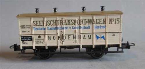 LILPUT HO SCALE - OLD TIME FISH TRANSPORT WAGON "SEEFISCH" - GOOD CONDITION