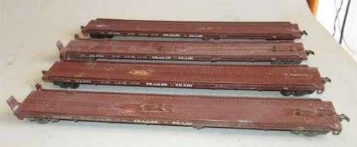 WALTHERS HO SCALE - SET OF 4 TRAILER TRAIN WAGONS - AS PER FOTOS