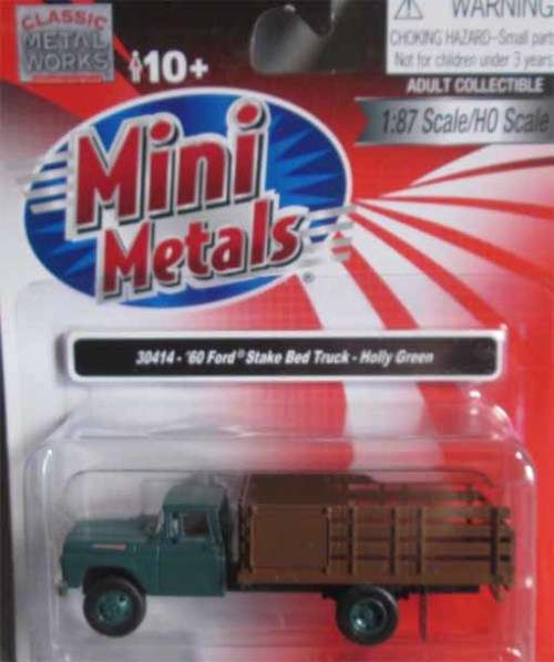 MINI METALS 1/87 HO SCALE - 1960 FORD STAKE BED TRUCK (NEW CARDED)