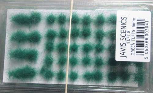 JAVIS SCENICS - 40 X GREEN TUFTS 10mm - NEW IN PKT.
