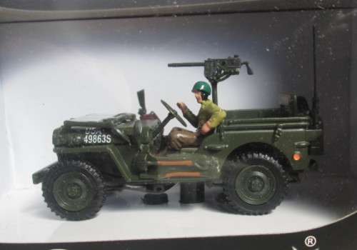 CARARAMA 1/43 SCALE - WILLYS JEEP 4X4 W/FIGURE (NEW BOXED)
