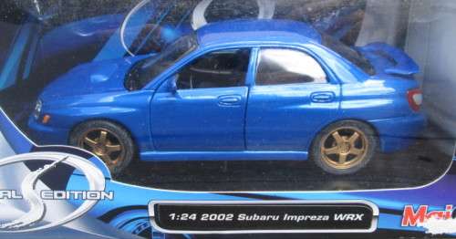MAISTO 1/24 SCALE - 2002 SUBARU IMPREZA WRX  (BOXED)