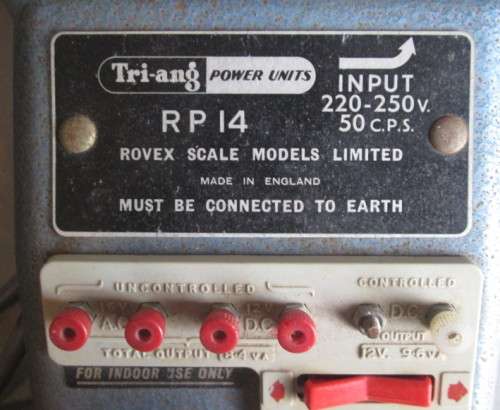 TRI-ANG 12V TRANSFORMER/CONTROLLER