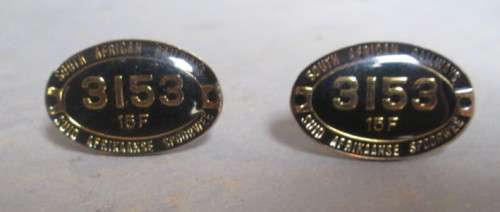2 X SAR 3153 15 F STEAM LOCO CUFF LINKS