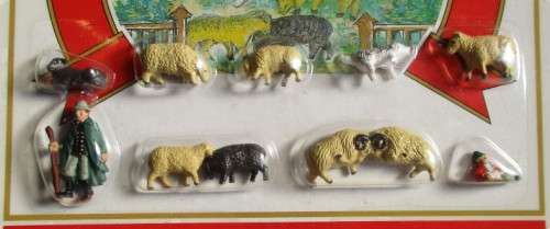 MODEL POWER HO SCALE - SHEPHERD & SHEEP (NEW CARDED)