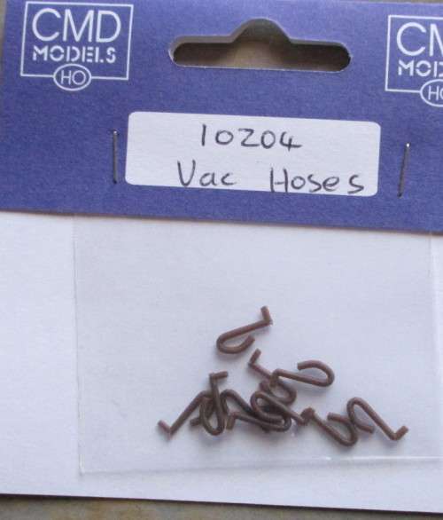 CMD HO SCALE - SAR VACUUM BRAKE HOSES in PKT