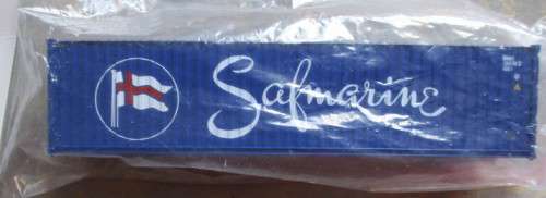 WALTHERS HO SCALE - 40' SAFMARINE CORRUGATED SIDE CONTAINER (NEW IN PKT)