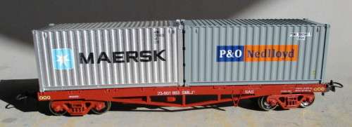 SCALECRAFT HO SCALE - SAR CONTAINER WAGON WITH LIMA COUPLINGS