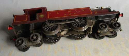 HORNBY O GAUGE -TIN PLATE CLOCKWORK LMS 4-4-4 STEAM LOCO, NO KEY