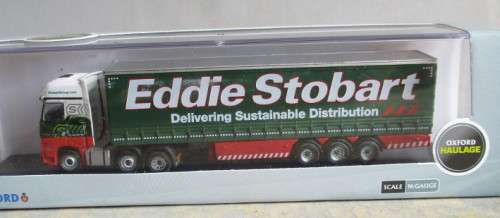 OXFORD N SCALE - MERCEDES ACTROS CURTAINSIDE, EDDIE STOBART (NEW BOXED)