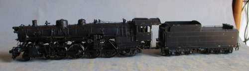 LOMI HO SCALE - BRASS 4-8-2 STEAM LOCO & TENDER, MADE IN KOREA, SEE BELOW