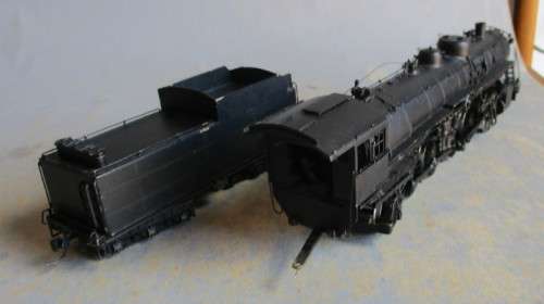 LOMI HO SCALE - BRASS 4-8-2 STEAM LOCO & TENDER, MADE IN KOREA, SEE BELOW