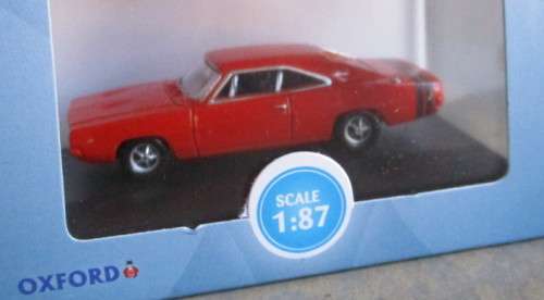 OXFORD 1/87 HO SCALE - 1968 DODGE CHARGER - NEW BOXED