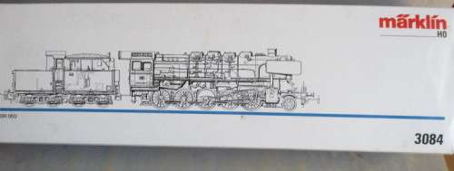 MARKLIN HO SCALE - DB BR050 2-10-0 STEAM LOCO & TENDER 050 082-7, SERVICED (BOXED)