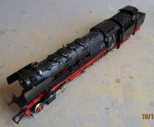 MARKLIN HO SCALE - DB BR050 2-10-0 STEAM LOCO & TENDER 050 082-7, SERVICED (BOXED)