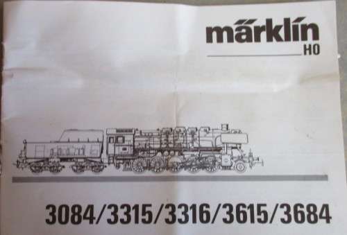 MARKLIN HO SCALE - DB BR050 2-10-0 STEAM LOCO & TENDER 050 082-7, SERVICED (BOXED)
