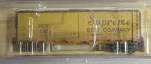 INTERMOUNTAIN N SCALE - SUPREME BEEF Co FRIDGE CAR, WEATHERED - BOXED