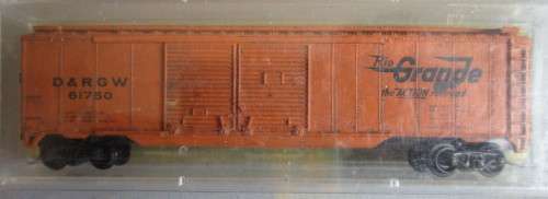 ATLAS N SCALE - RIO GRANDE CLOSED GOODS WAGON, WEATHERED - BOXED