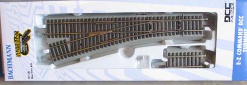 BACHMANN HO SCALE - E-Z COMMAND LH TURNOUT WITH DCC - AS NEW BOXED