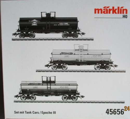 MARKLIN HO SCALE - 45656 3 X TANK WAGONS, EXCELLENT BOXED