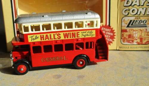 LLEDO - DOUBLE DEKKER BUS, HALL'S WINE - EXCELLENT BOXED