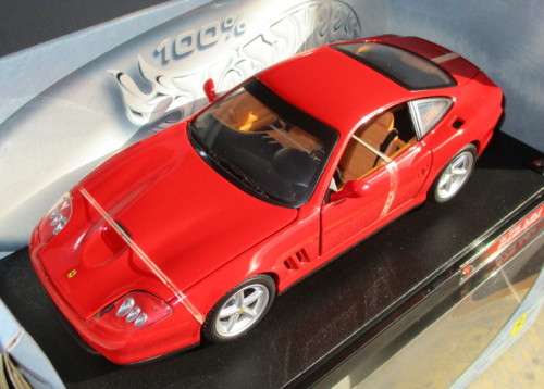 HOT WHEELS 1/18 SCALE - FERRARI 575 MM - EXCELLENT BOXED