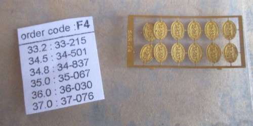 CMD HO SCALE - SAR BRASS F4 LOCO NUMBER PLATES (NEW)