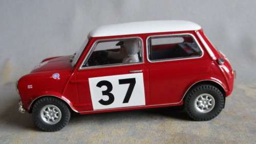 SCALEXTRICS 1/32 SCALE - MINI COOPER # 37, NO MOTOR, SPARES OR REPAIRS