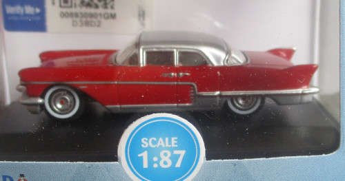 OXFORD 1/87 HO SCALE - 1957 CADILLAC ELDORADO  - NEW BOXED