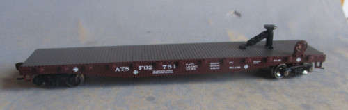 ROUNDHOUSE HO SCALE - ATSF FLAT TRAILER WAGON - EXCELLENT, NO BOX, KD COUPLINGS