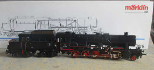 MARKLIN 3416 HO SCALE - OBB 2-10-0 STEAM LOCO WITH CAB TENDER, W/DCC - BOXED