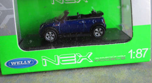WELLY 1/87 HO SCALE - MINI COOPER S CABRIO - BOXED