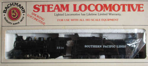BACHMANN HO SCALE - SPL 4-6-0 2314 STEAM LOCO & TENDER W/LIGHTS & SMOKE - BOXED