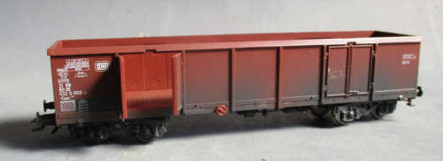 LILIPUT HO SCALE - DB OPEN GOODS WAGON W/SIDE DOORS WEATHERED