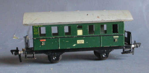 FLEISCHMANN HO SCALE - 2nd CLASS PASSENGER COACH, TIN PLATE