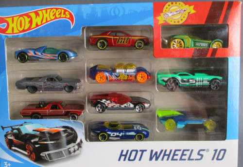 HOT WHEELS - 10 X CARS - BOXED, SEE FOTO