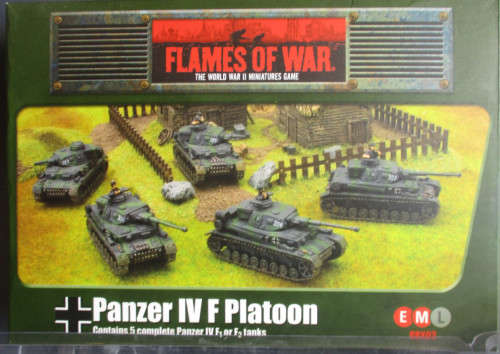FLAMES OF WAR - PANZER IV F PLATOON  5 X TANKS KIT, DIE CAST - BOXED